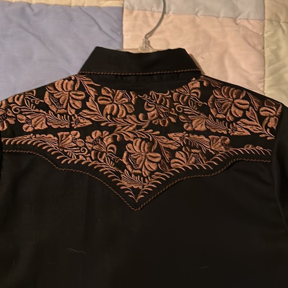 black and brown/scully button up/XL - Picture 5 of 5